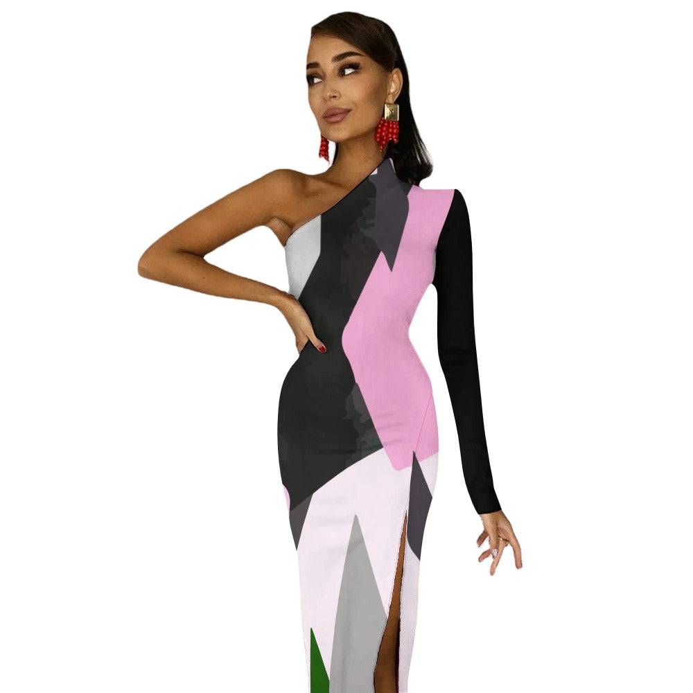 NDO Designs Half Sleeve Slit Dress