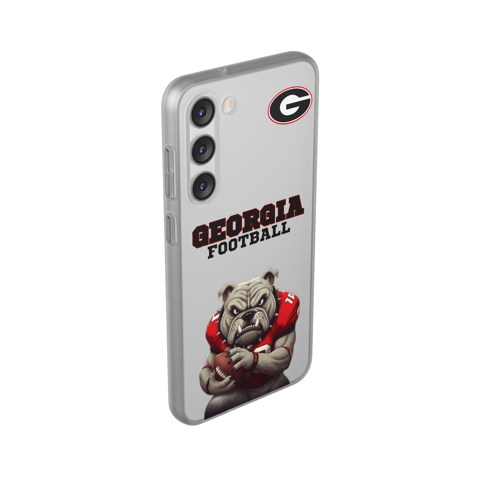 Bulldog Flexi Case for Georgia Fans, Sports Phone Cover, Football Gift, Personalized Phone Case, Pet Lovers Accessory