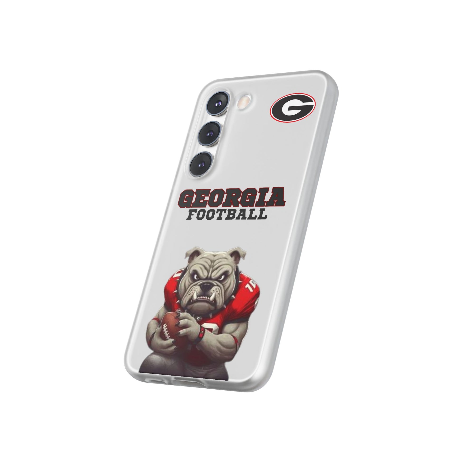 Bulldog Flexi Case for Georgia Fans, Sports Phone Cover, Football Gift, Personalized Phone Case, Pet Lovers Accessory