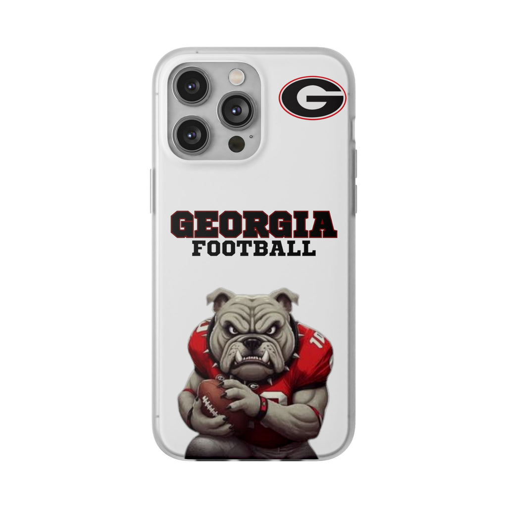 Bulldog Flexi Case for Georgia Fans, Sports Phone Cover, Football Gift, Personalized Phone Case, Pet Lovers Accessory