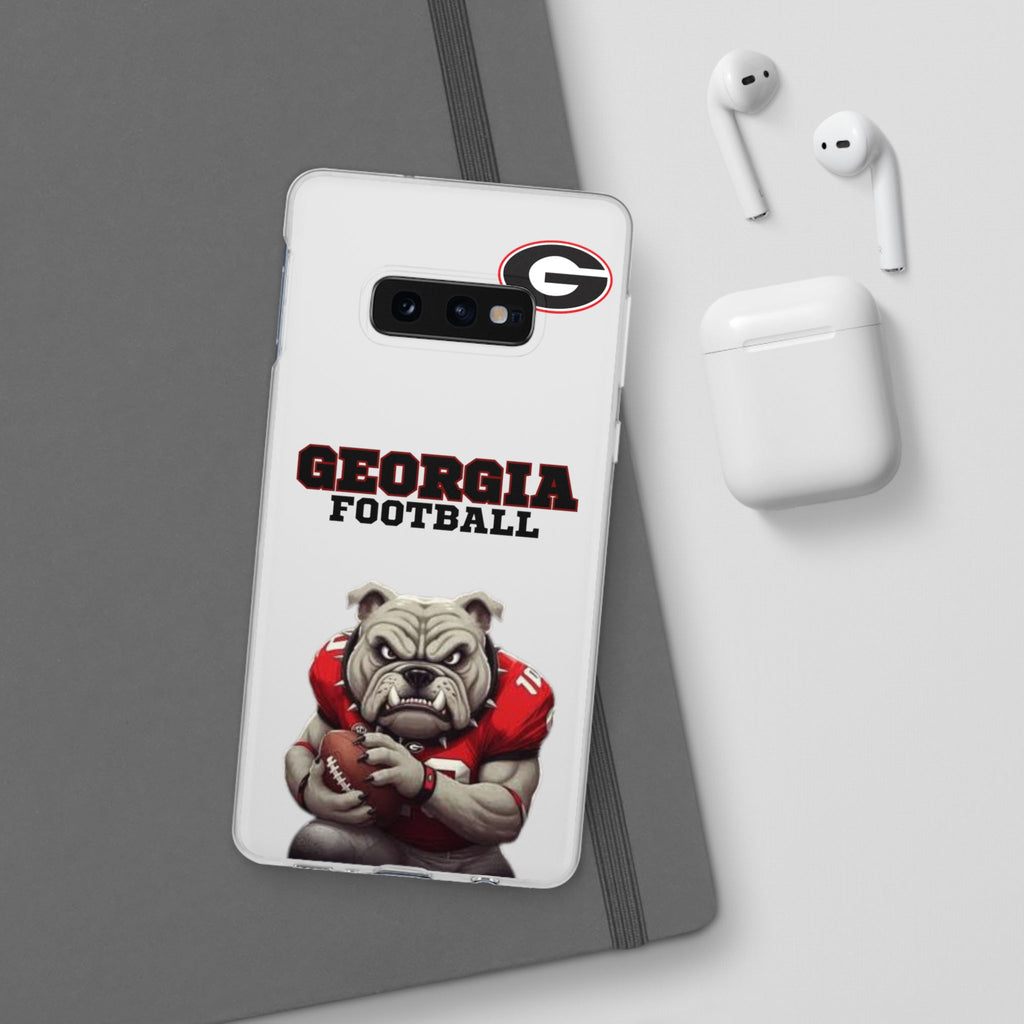 Bulldog Flexi Case for Georgia Fans, Sports Phone Cover, Football Gift, Personalized Phone Case, Pet Lovers Accessory