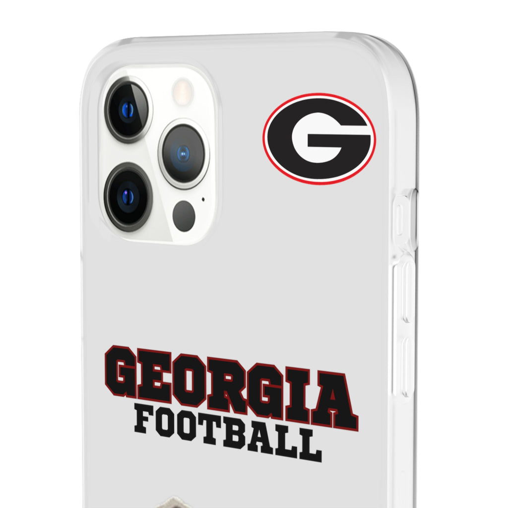 Bulldog Flexi Case for Georgia Fans, Sports Phone Cover, Football Gift, Personalized Phone Case, Pet Lovers Accessory