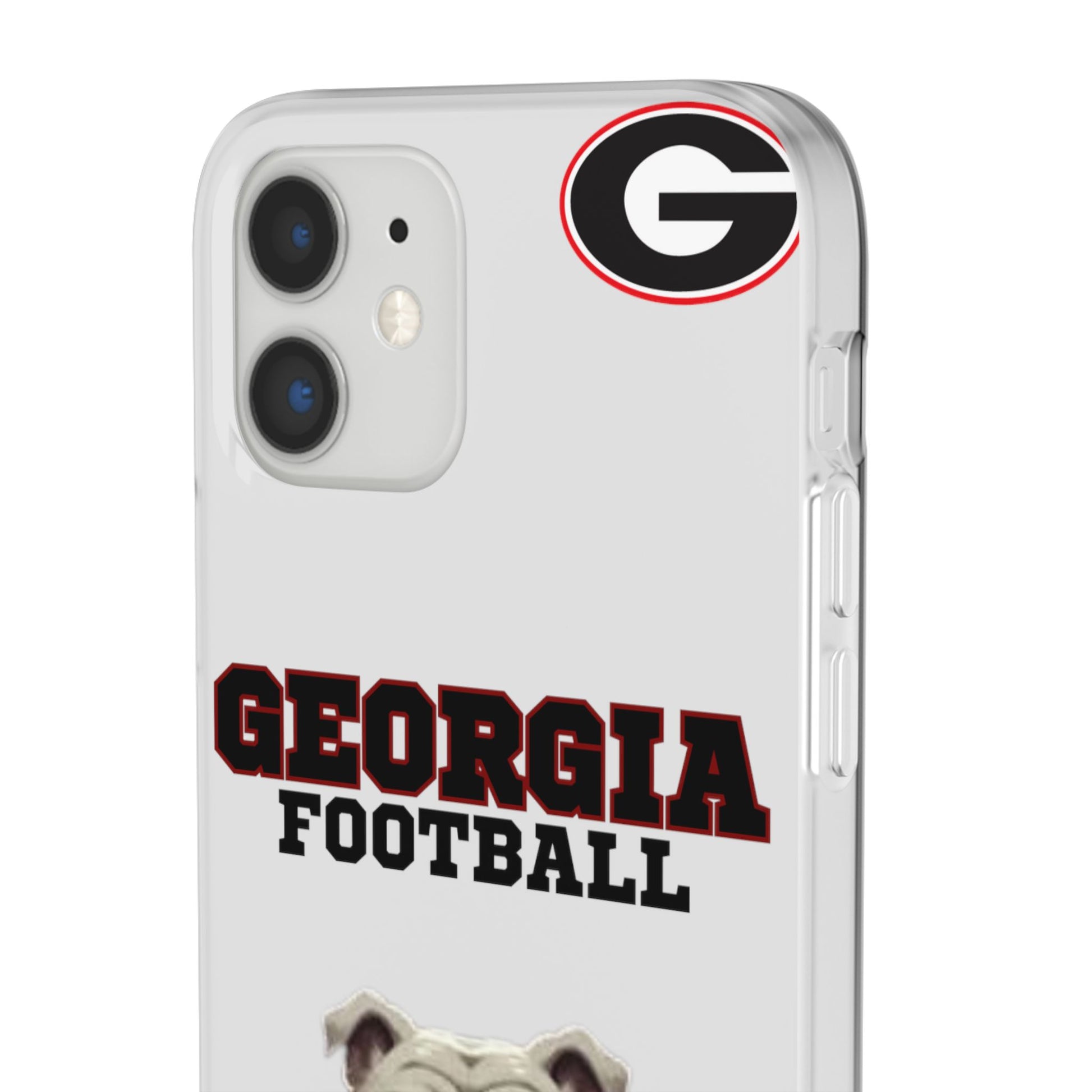 Bulldog Flexi Case for Georgia Fans, Sports Phone Cover, Football Gift, Personalized Phone Case, Pet Lovers Accessory