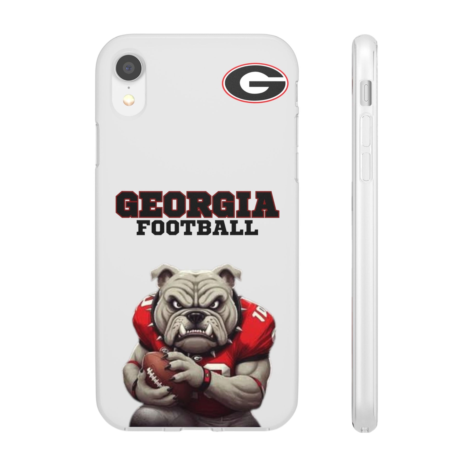 Bulldog Flexi Case for Georgia Fans, Sports Phone Cover, Football Gift, Personalized Phone Case, Pet Lovers Accessory