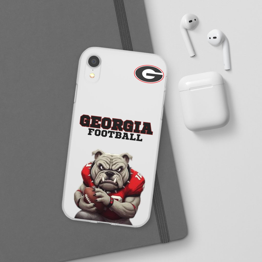 Bulldog Flexi Case for Georgia Fans, Sports Phone Cover, Football Gift, Personalized Phone Case, Pet Lovers Accessory