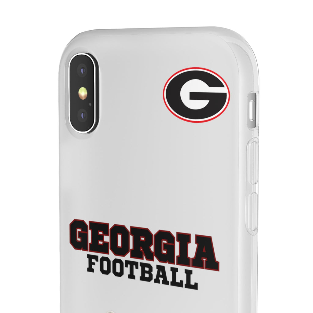 Bulldog Flexi Case for Georgia Fans, Sports Phone Cover, Football Gift, Personalized Phone Case, Pet Lovers Accessory