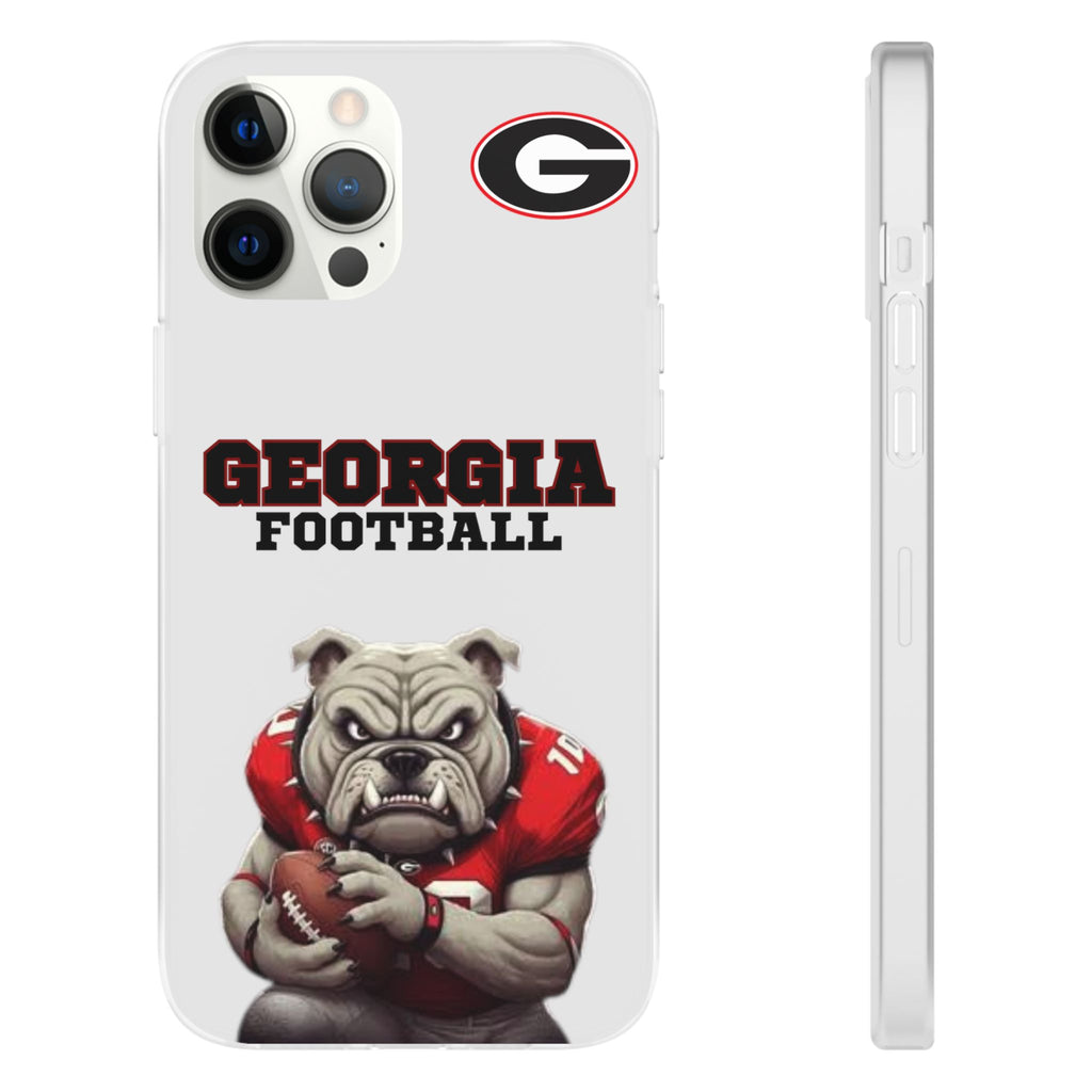 Bulldog Flexi Case for Georgia Fans, Sports Phone Cover, Football Gift, Personalized Phone Case, Pet Lovers Accessory