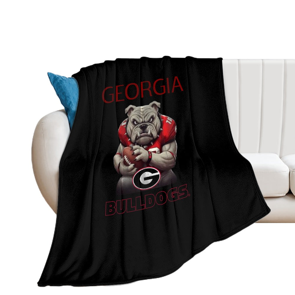 NDO Designs-GA Bulldogs Super Soft Flannel Blanket Multiple Sizes