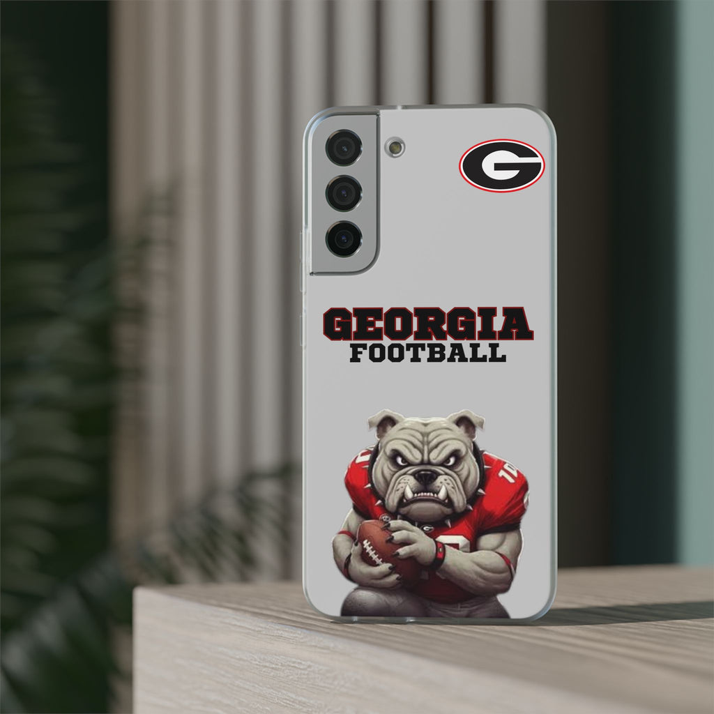 Bulldog Flexi Case for Georgia Fans, Sports Phone Cover, Football Gift, Personalized Phone Case, Pet Lovers Accessory