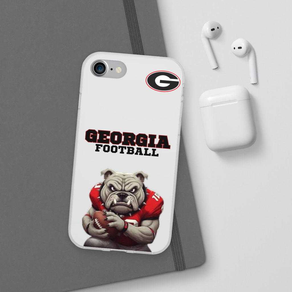 Bulldog Flexi Case for Georgia Fans, Sports Phone Cover, Football Gift, Personalized Phone Case, Pet Lovers Accessory