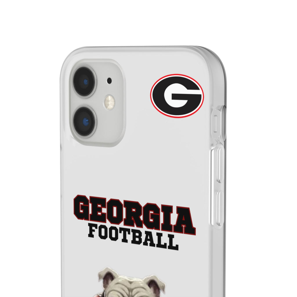 Bulldog Flexi Case for Georgia Fans, Sports Phone Cover, Football Gift, Personalized Phone Case, Pet Lovers Accessory