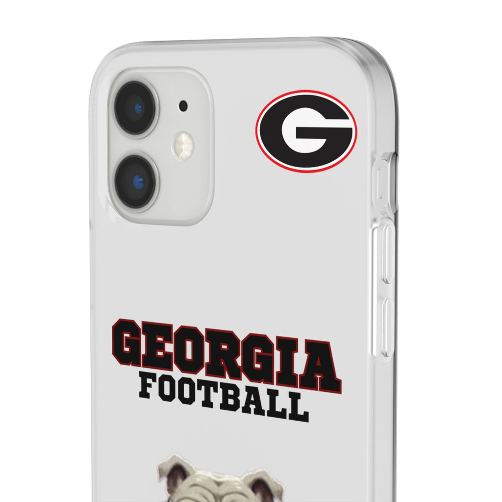 Bulldog Flexi Case for Georgia Fans, Sports Phone Cover, Football Gift, Personalized Phone Case, Pet Lovers Accessory