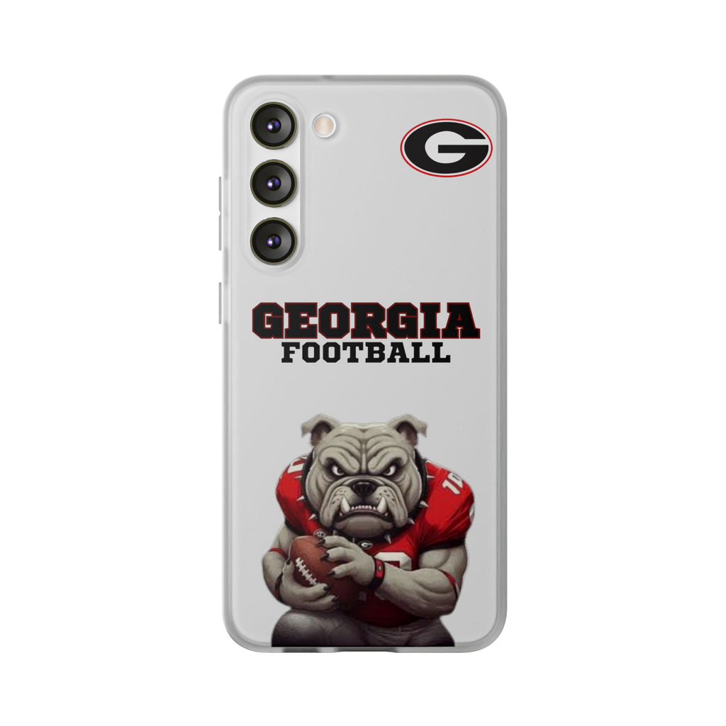 Bulldog Flexi Case for Georgia Fans, Sports Phone Cover, Football Gift, Personalized Phone Case, Pet Lovers Accessory