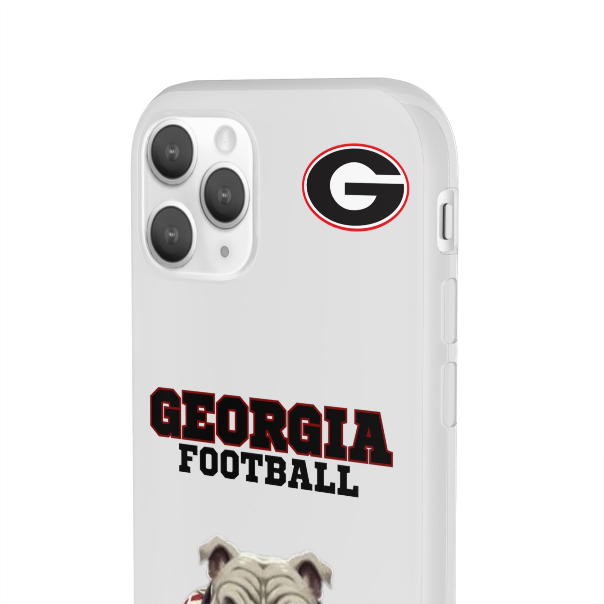 Bulldog Flexi Case for Georgia Fans, Sports Phone Cover, Football Gift, Personalized Phone Case, Pet Lovers Accessory