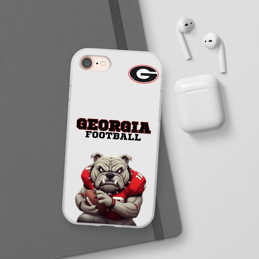 Bulldog Flexi Case for Georgia Fans, Sports Phone Cover, Football Gift, Personalized Phone Case, Pet Lovers Accessory