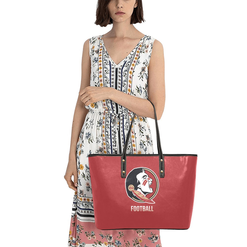 NDO Designs-FSU Seminoles Football-PU Leather Tote Bag