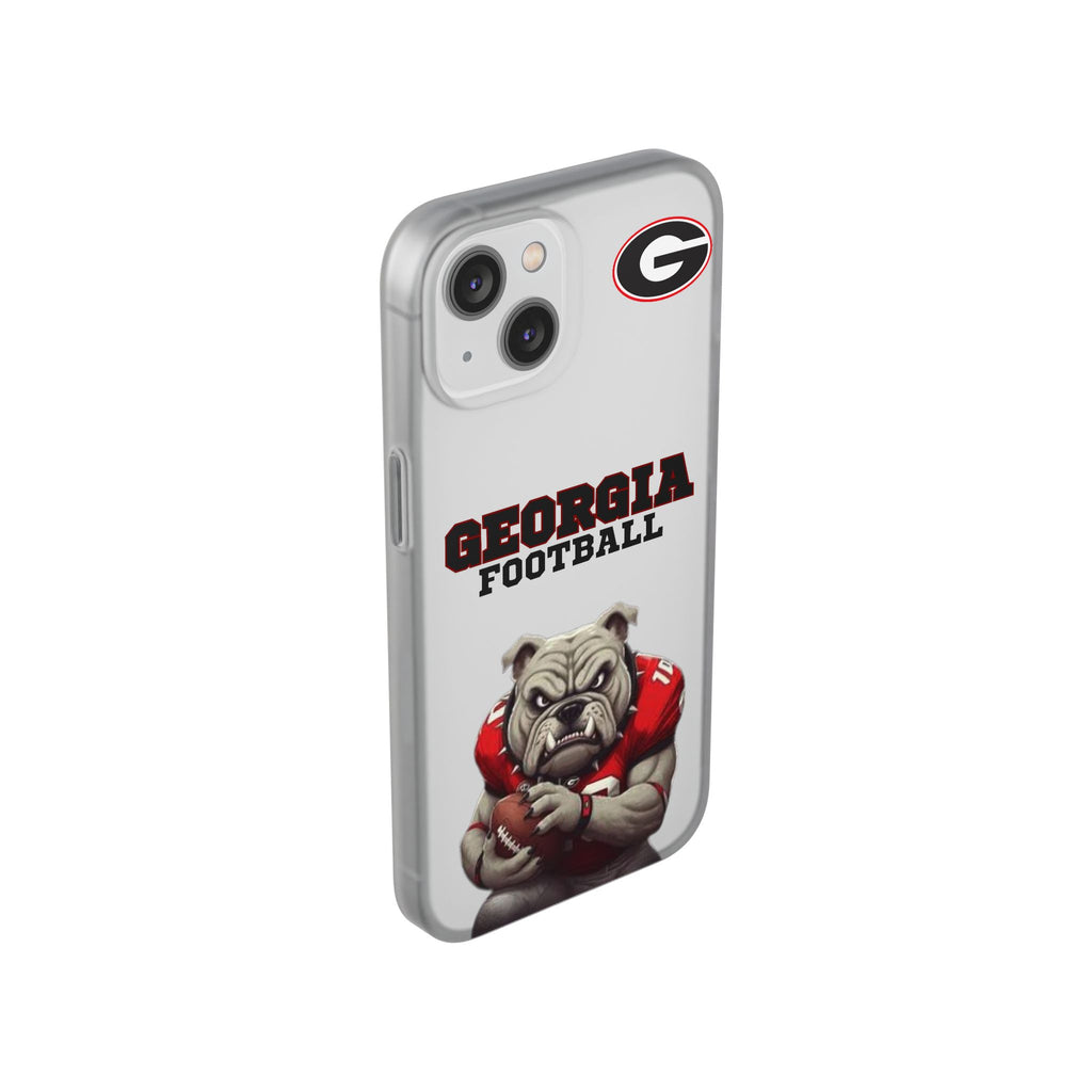 Bulldog Flexi Case for Georgia Fans, Sports Phone Cover, Football Gift, Personalized Phone Case, Pet Lovers Accessory