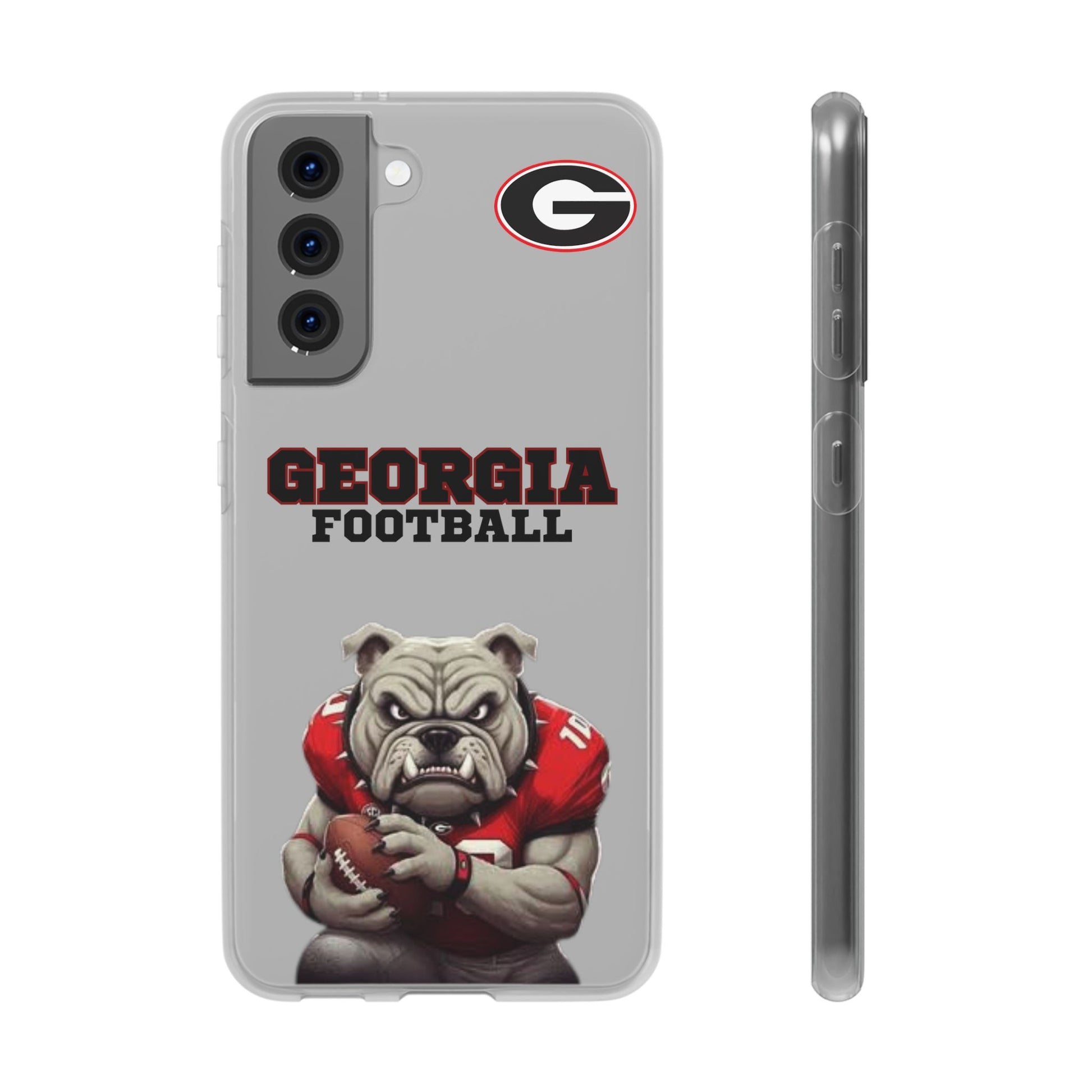 Bulldog Flexi Case for Georgia Fans, Sports Phone Cover, Football Gift, Personalized Phone Case, Pet Lovers Accessory