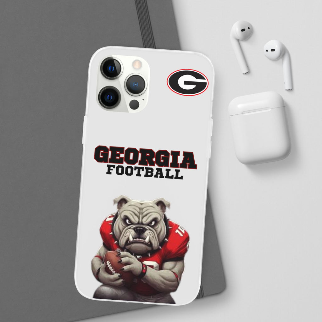 Bulldog Flexi Case for Georgia Fans, Sports Phone Cover, Football Gift, Personalized Phone Case, Pet Lovers Accessory
