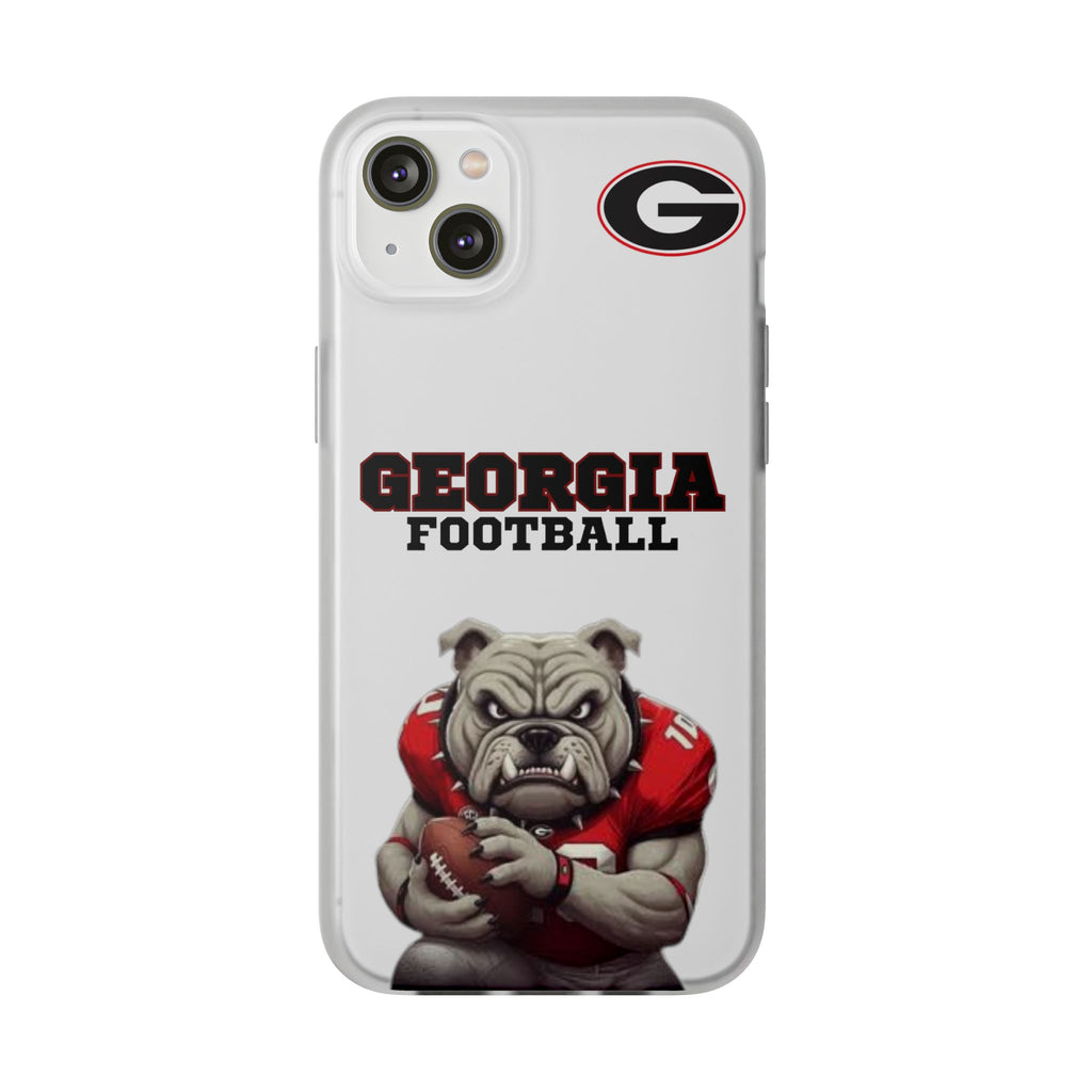 Bulldog Flexi Case for Georgia Fans, Sports Phone Cover, Football Gift, Personalized Phone Case, Pet Lovers Accessory