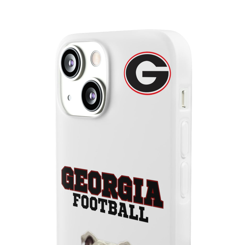 Bulldog Flexi Case for Georgia Fans, Sports Phone Cover, Football Gift, Personalized Phone Case, Pet Lovers Accessory