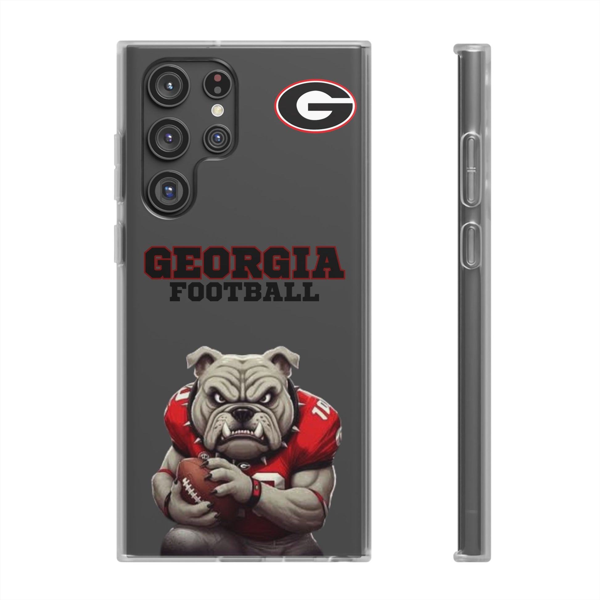 Bulldog Flexi Case for Georgia Fans, Sports Phone Cover, Football Gift, Personalized Phone Case, Pet Lovers Accessory