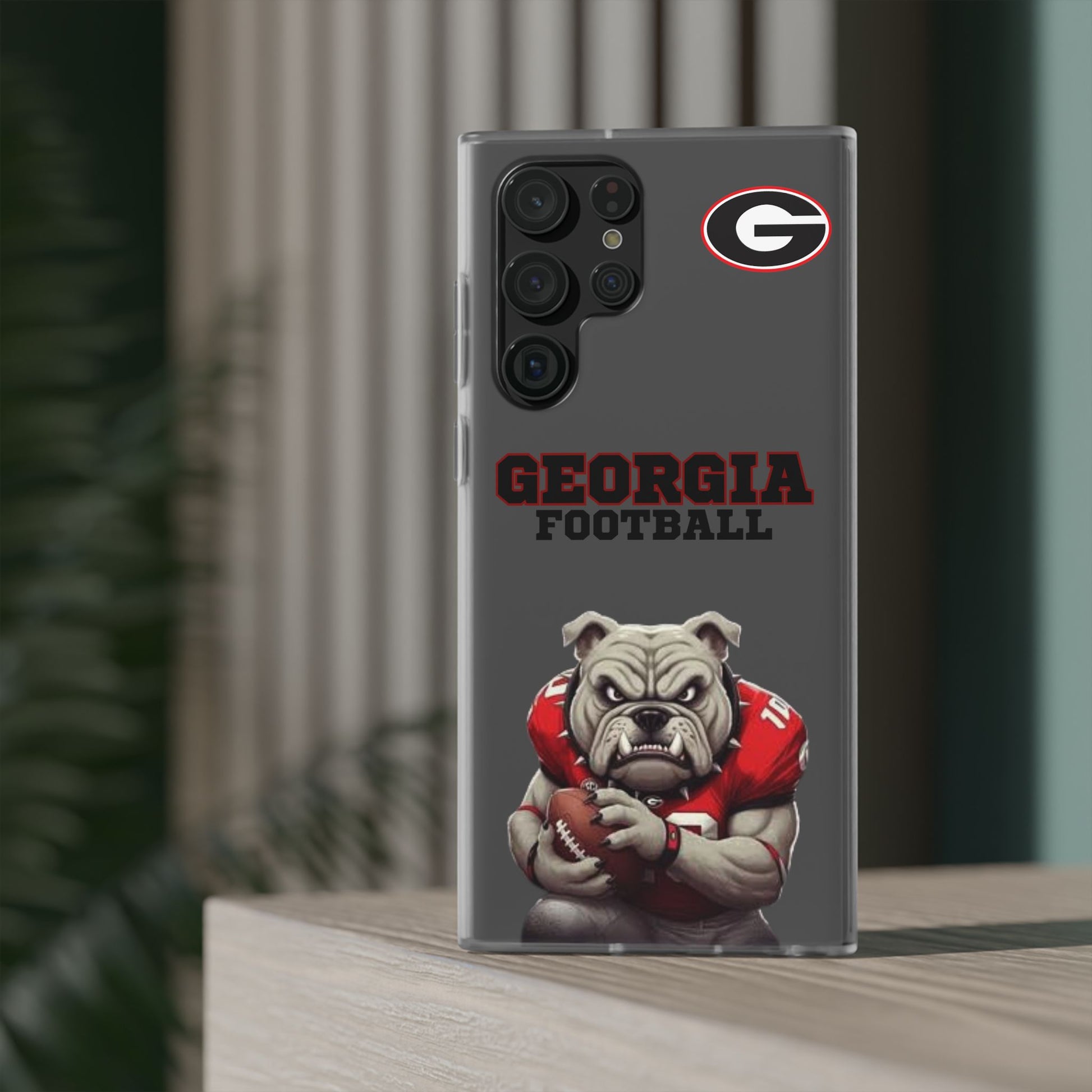 Bulldog Flexi Case for Georgia Fans, Sports Phone Cover, Football Gift, Personalized Phone Case, Pet Lovers Accessory