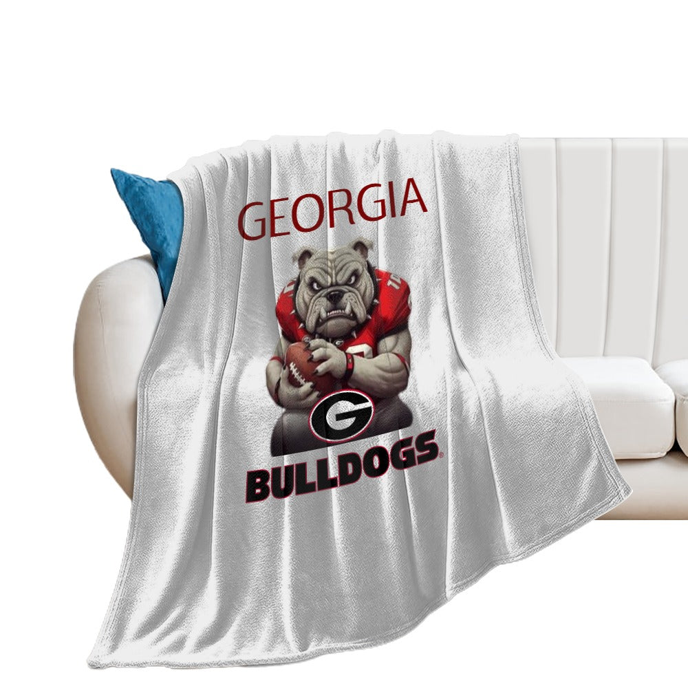 NDO Designs-GA Bulldogs Super Soft Flannel Blanket Multiple Sizes