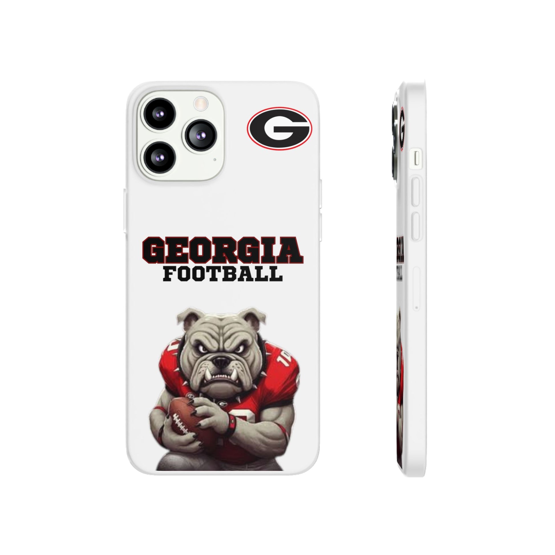 Bulldog Flexi Case for Georgia Fans, Sports Phone Cover, Football Gift, Personalized Phone Case, Pet Lovers Accessory
