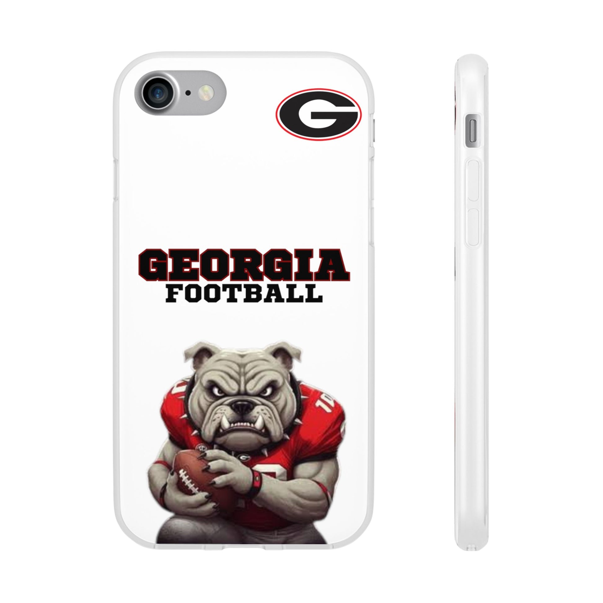 Bulldog Flexi Case for Georgia Fans, Sports Phone Cover, Football Gift, Personalized Phone Case, Pet Lovers Accessory
