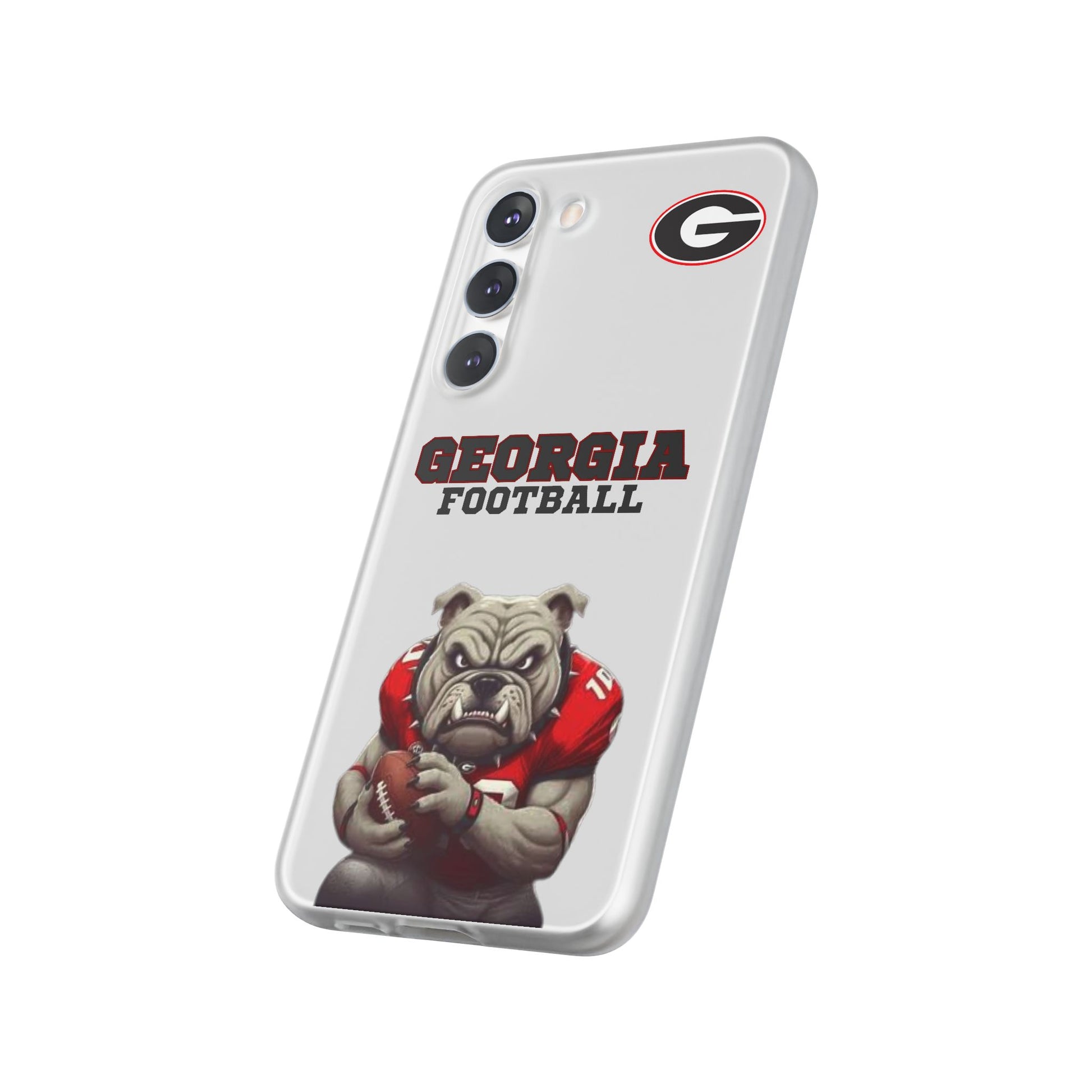 Bulldog Flexi Case for Georgia Fans, Sports Phone Cover, Football Gift, Personalized Phone Case, Pet Lovers Accessory