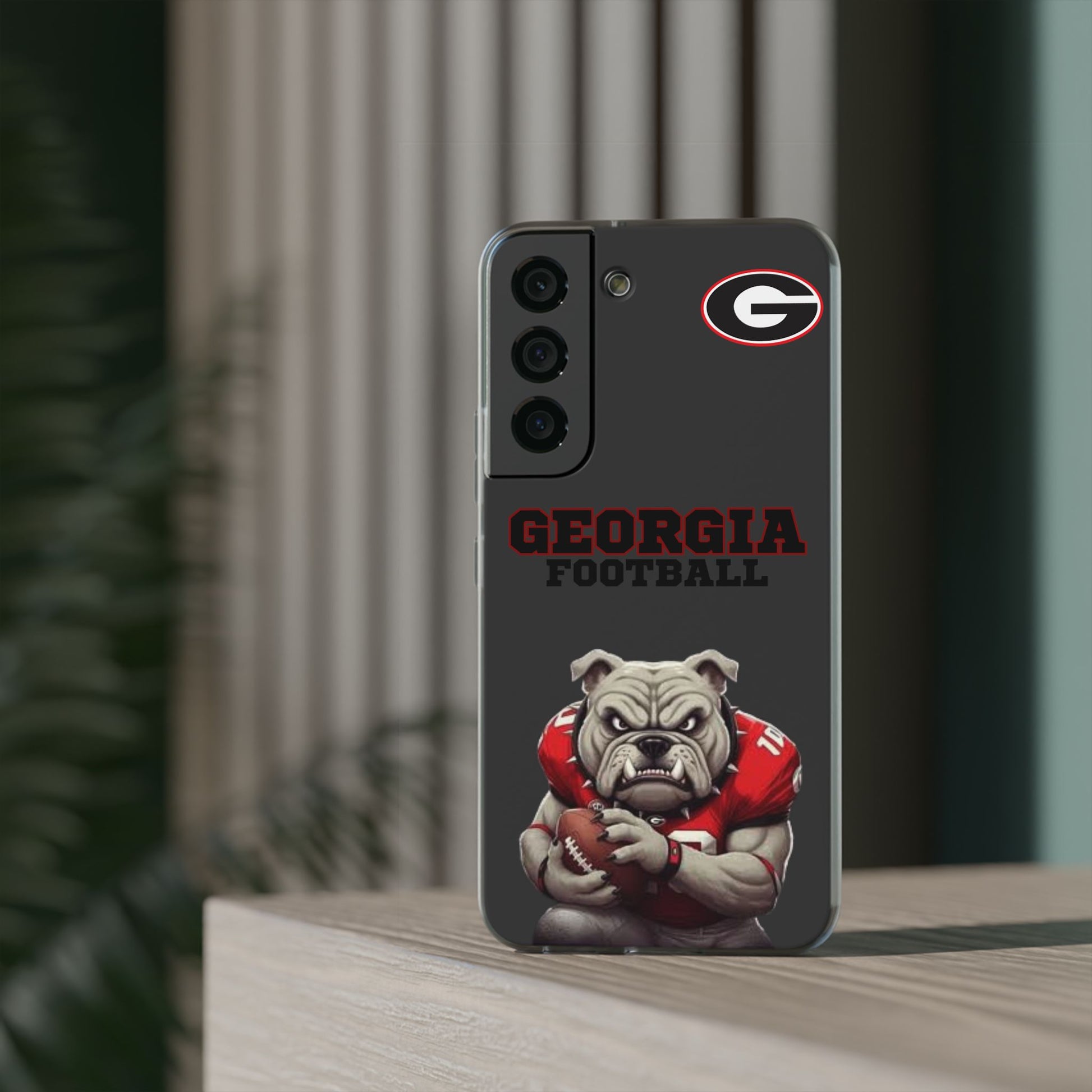 Bulldog Flexi Case for Georgia Fans, Sports Phone Cover, Football Gift, Personalized Phone Case, Pet Lovers Accessory