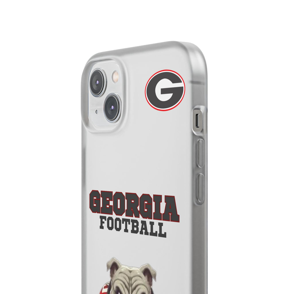 Bulldog Flexi Case for Georgia Fans, Sports Phone Cover, Football Gift, Personalized Phone Case, Pet Lovers Accessory