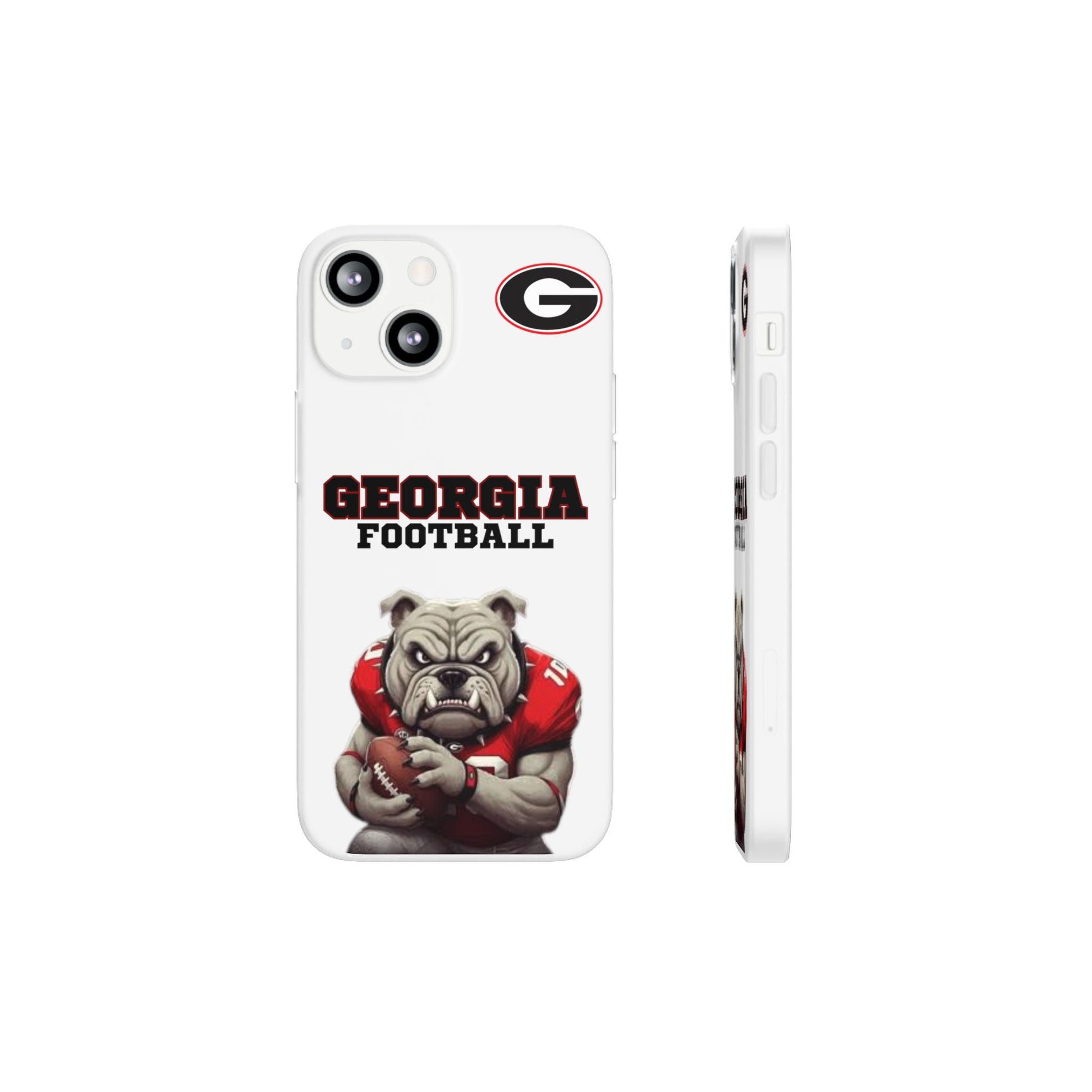 Bulldog Flexi Case for Georgia Fans, Sports Phone Cover, Football Gift, Personalized Phone Case, Pet Lovers Accessory