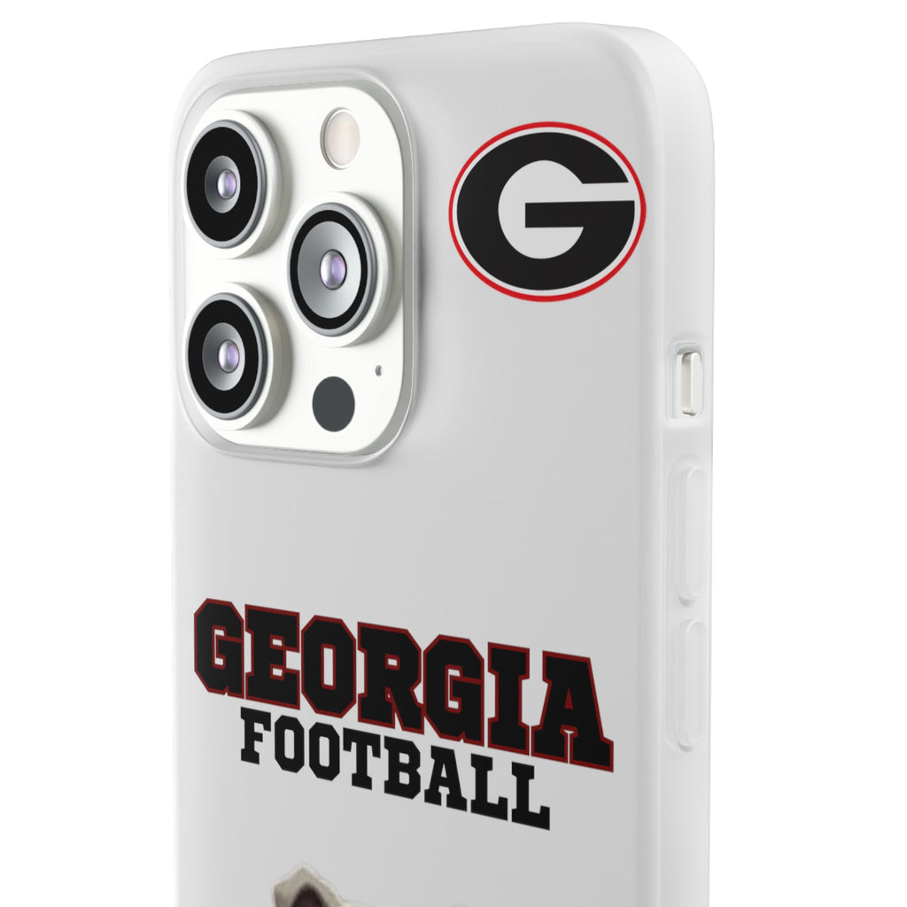 Bulldog Flexi Case for Georgia Fans, Sports Phone Cover, Football Gift, Personalized Phone Case, Pet Lovers Accessory