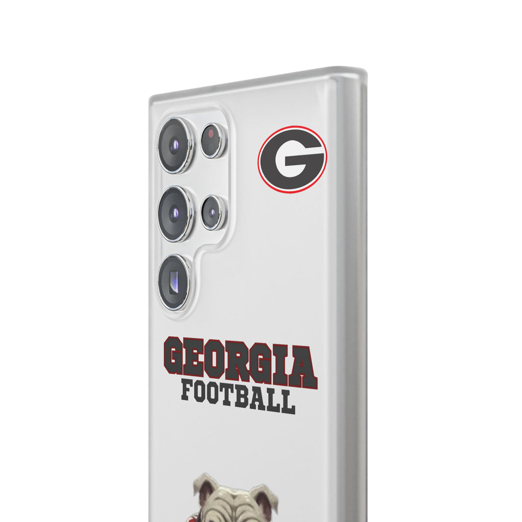 Bulldog Flexi Case for Georgia Fans, Sports Phone Cover, Football Gift, Personalized Phone Case, Pet Lovers Accessory