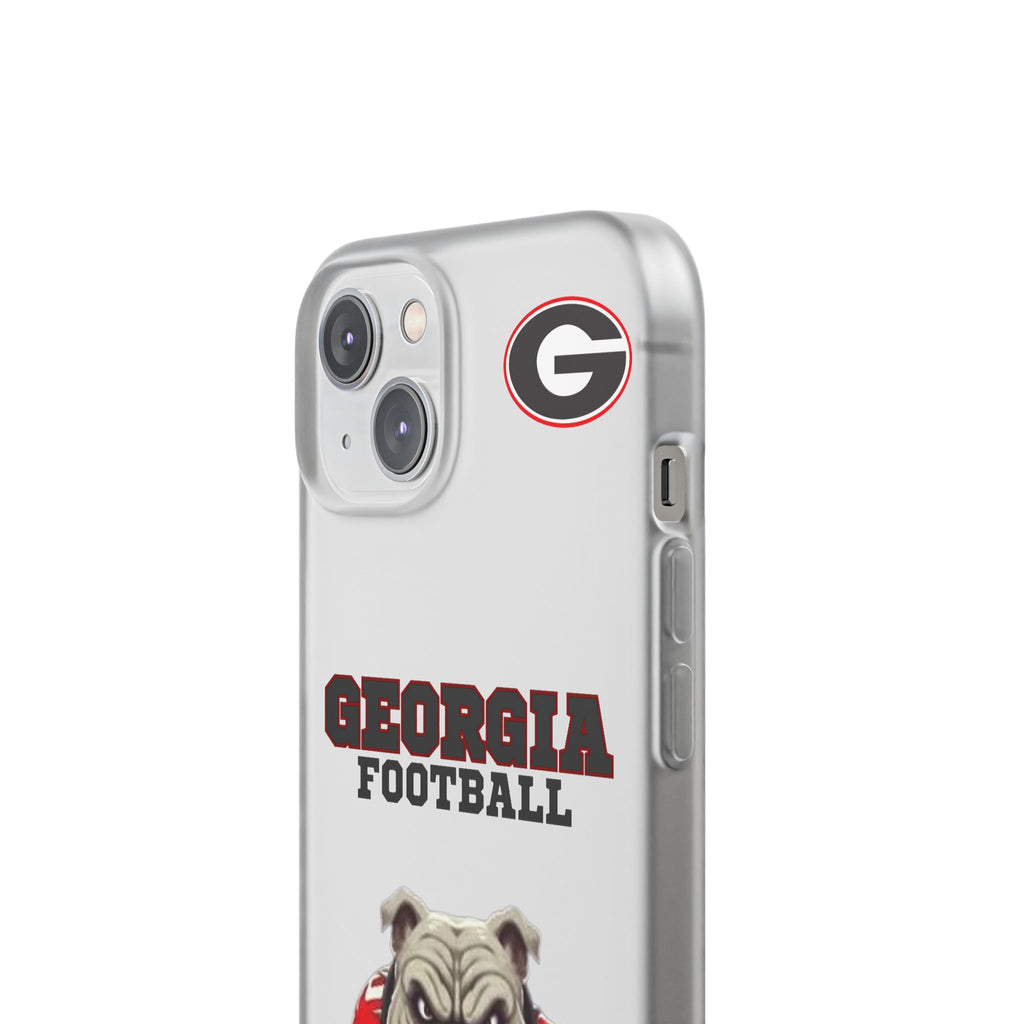 Bulldog Flexi Case for Georgia Fans, Sports Phone Cover, Football Gift, Personalized Phone Case, Pet Lovers Accessory