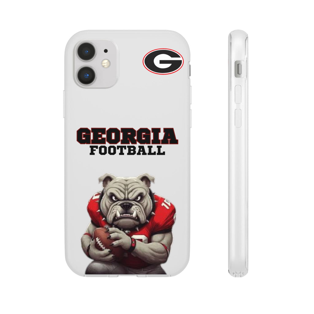 Bulldog Flexi Case for Georgia Fans, Sports Phone Cover, Football Gift, Personalized Phone Case, Pet Lovers Accessory