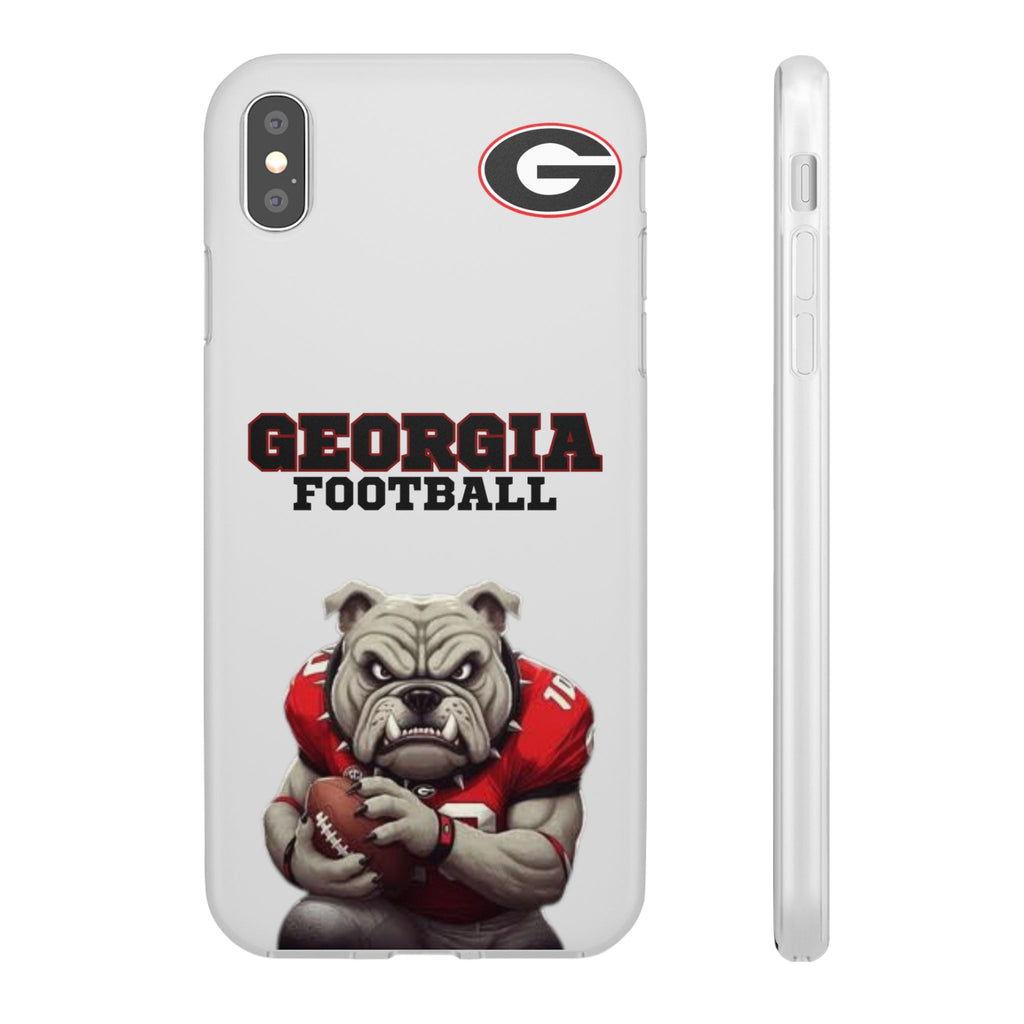 Bulldog Flexi Case for Georgia Fans, Sports Phone Cover, Football Gift, Personalized Phone Case, Pet Lovers Accessory