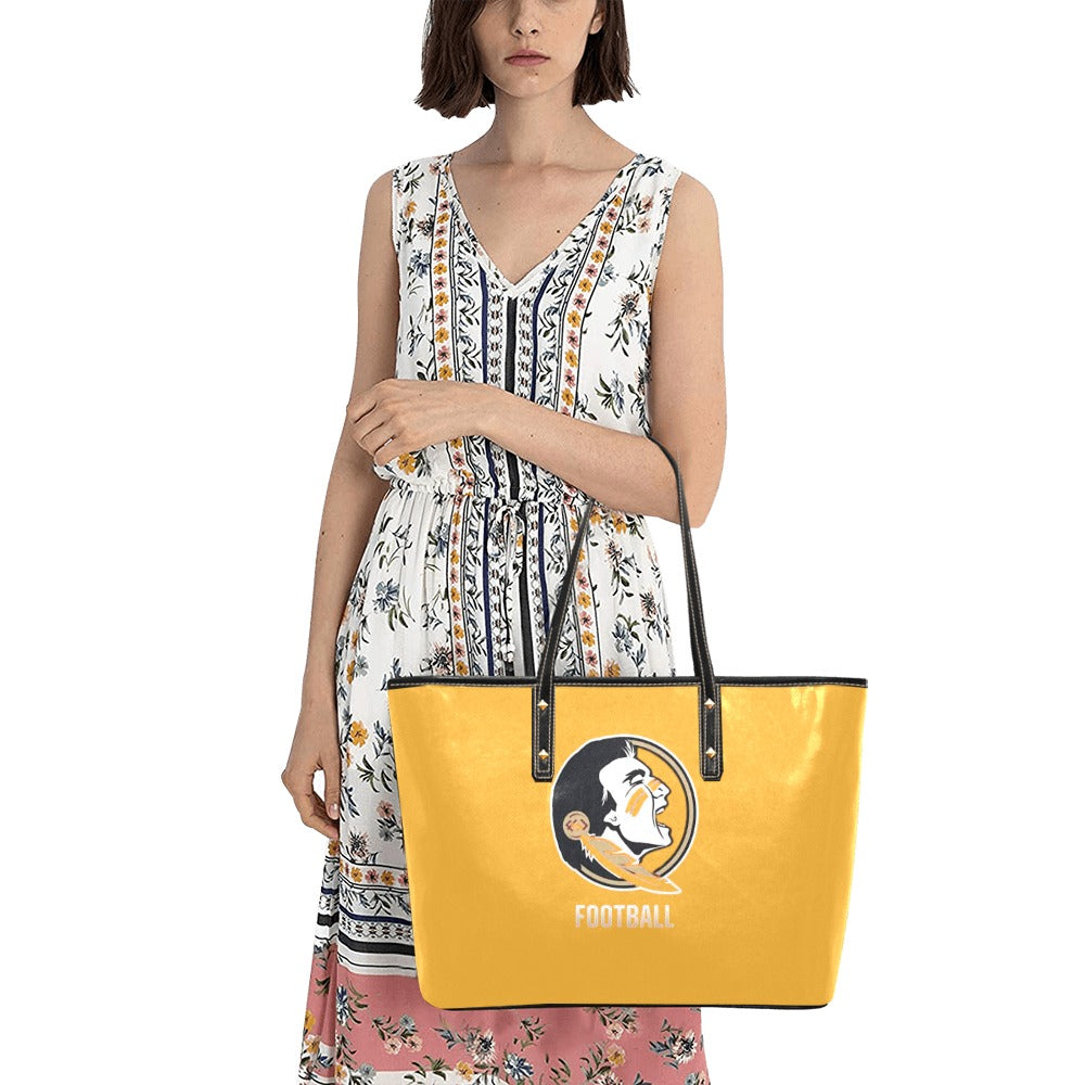 NDO Designs-FSU Seminoles Football-PU Leather Tote Bag