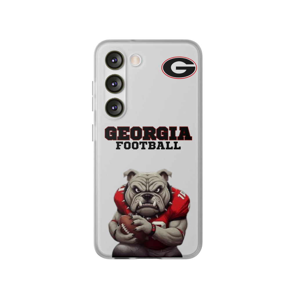 Bulldog Flexi Case for Georgia Fans, Sports Phone Cover, Football Gift, Personalized Phone Case, Pet Lovers Accessory