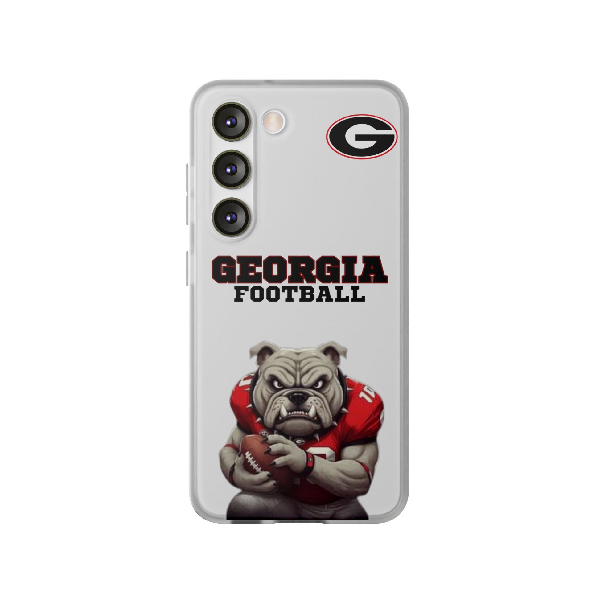 Bulldog Flexi Case for Georgia Fans, Sports Phone Cover, Football Gift, Personalized Phone Case, Pet Lovers Accessory