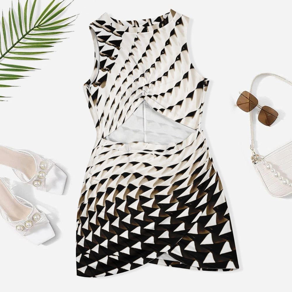 Navel-Baring Cross-Fit Hip Skirt