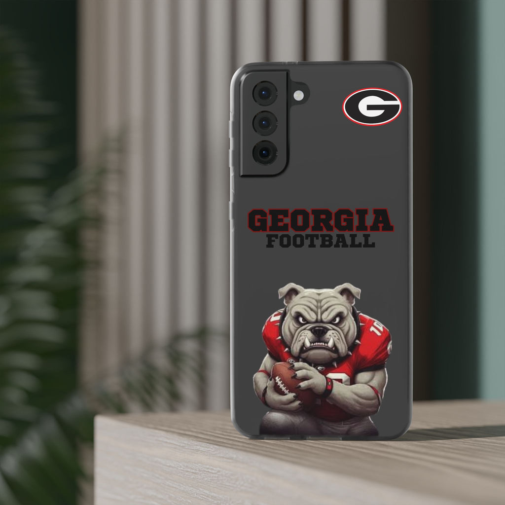 Bulldog Flexi Case for Georgia Fans, Sports Phone Cover, Football Gift, Personalized Phone Case, Pet Lovers Accessory