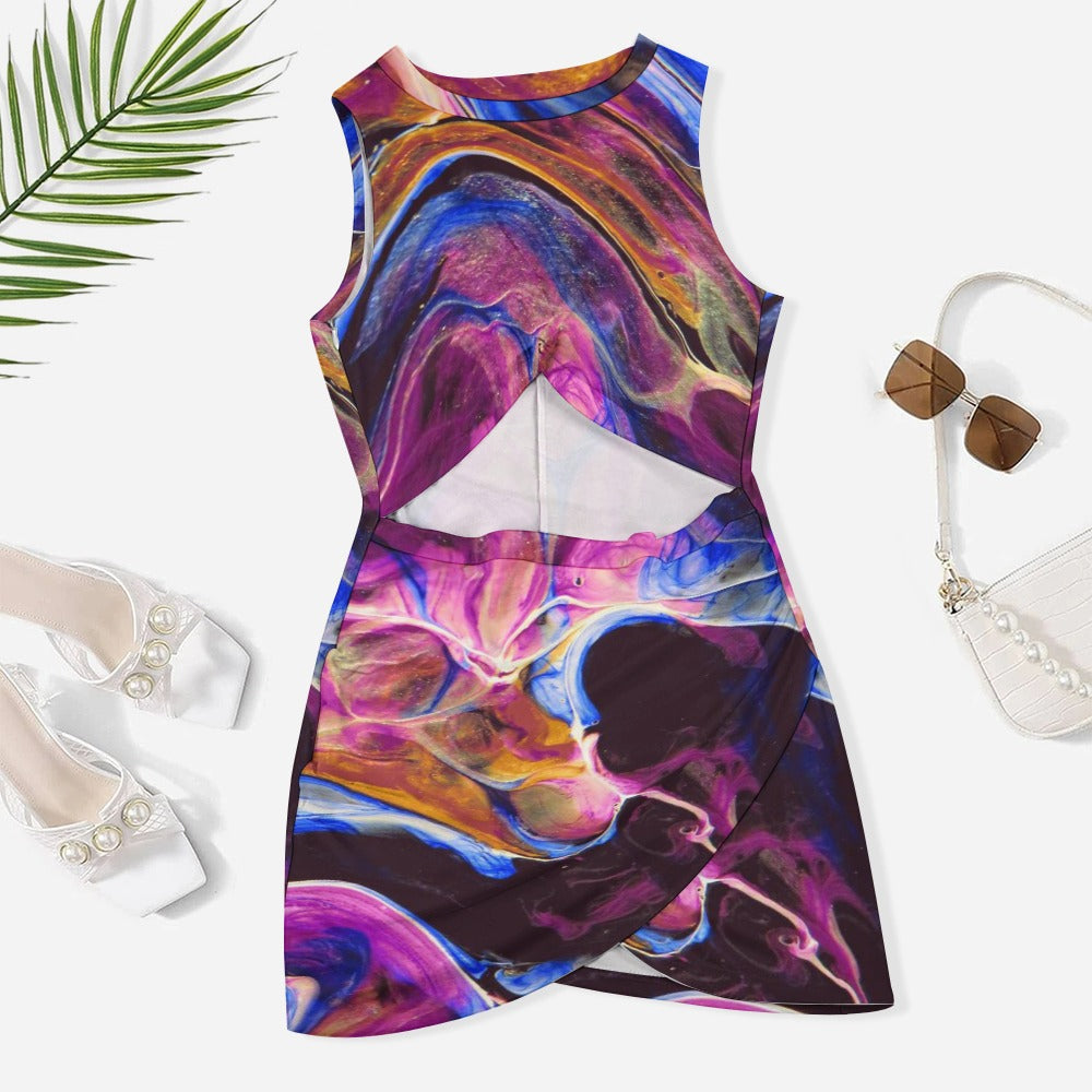 Navel-Baring Cross-Fit Hip Skirt