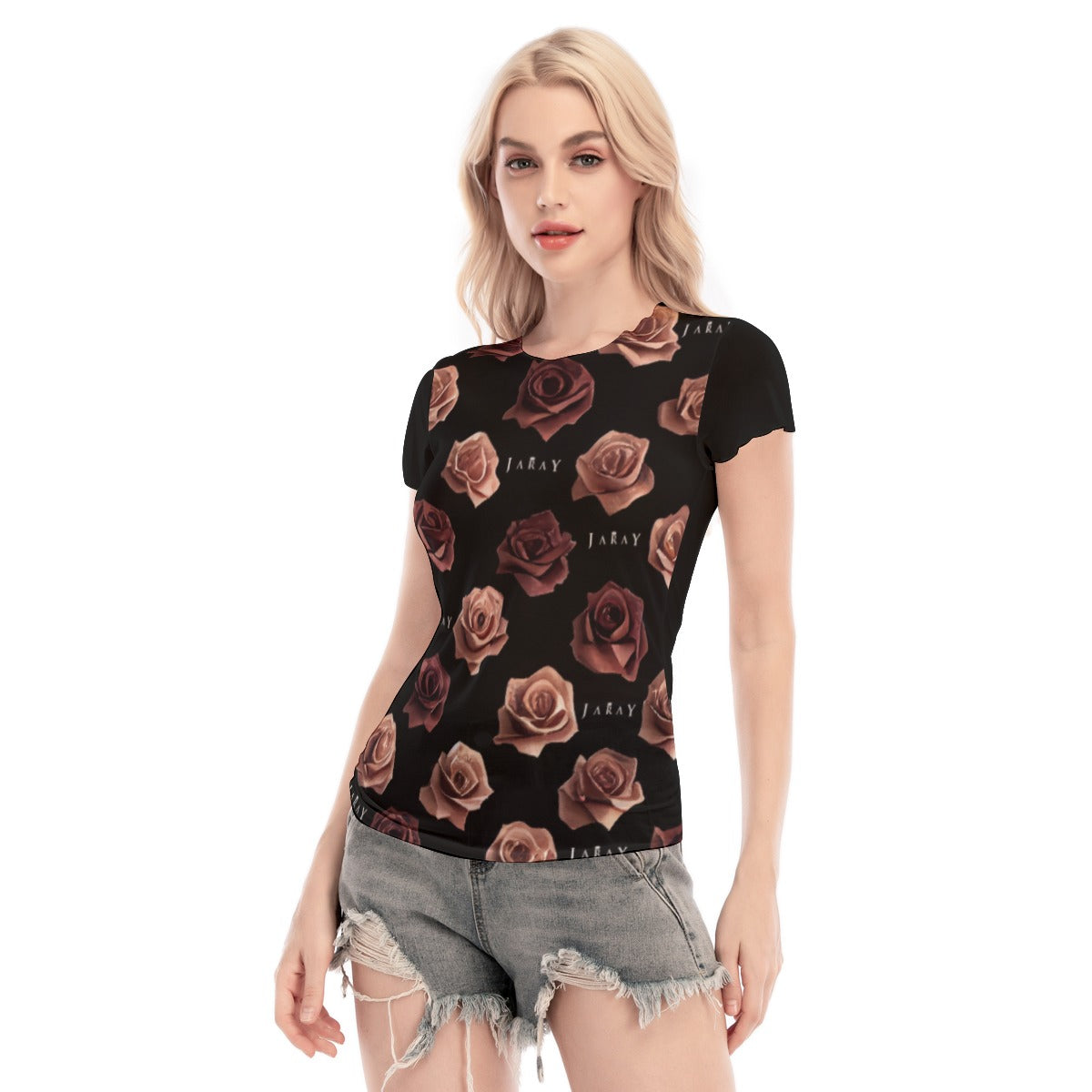NDO Designs- JaRay-Woman's Short Sleeve Mesh Blouse