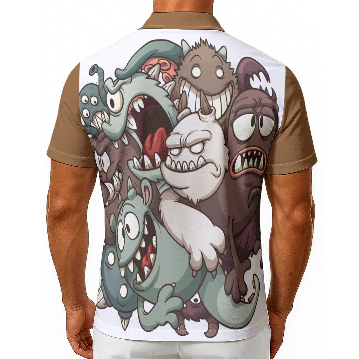 NDO Designs   Men's Hawaiian Shirt With Button Closure