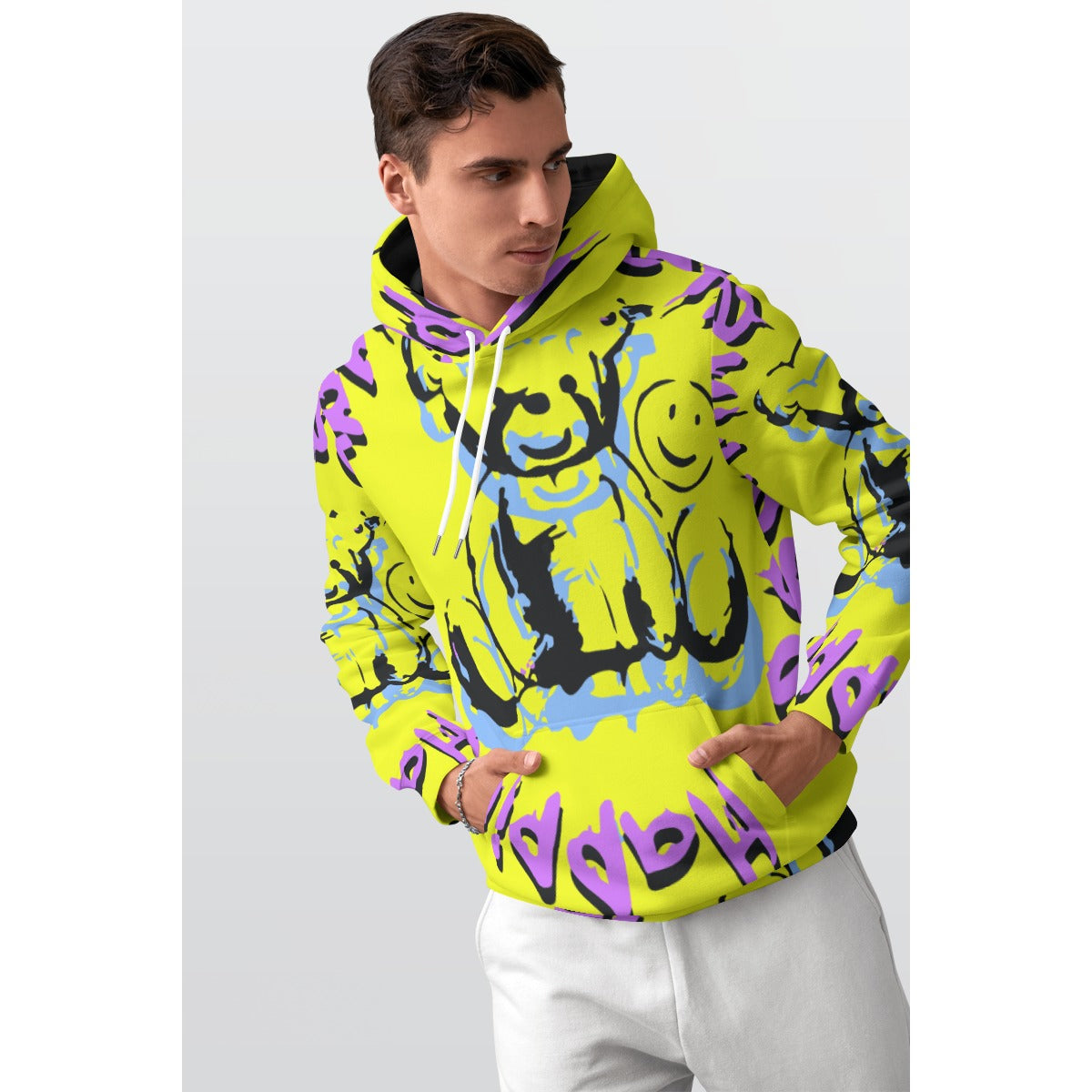 NDO Designs-All-Over Print Men's Thicken Pullover Hoodie