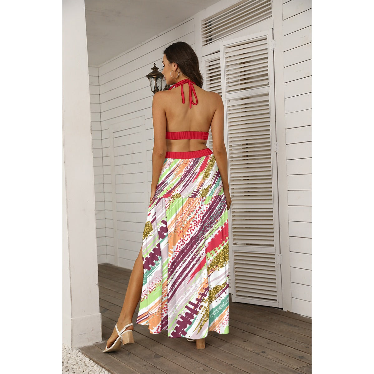 NDO Designs-Women's Tie Back Wrap Dress