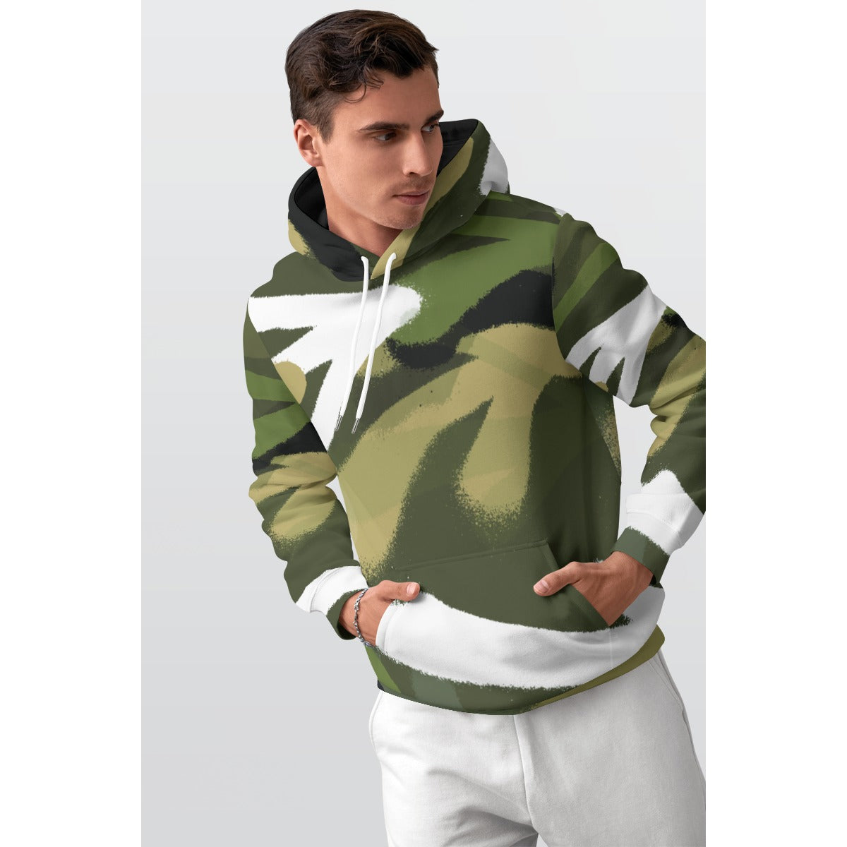NDO Deisngs-All-Over Print Men's Thicken Pullover Hoodie